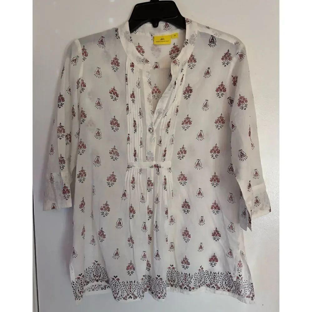 Roberta Roller Rabbit Floral Cotton Tunic Size XS